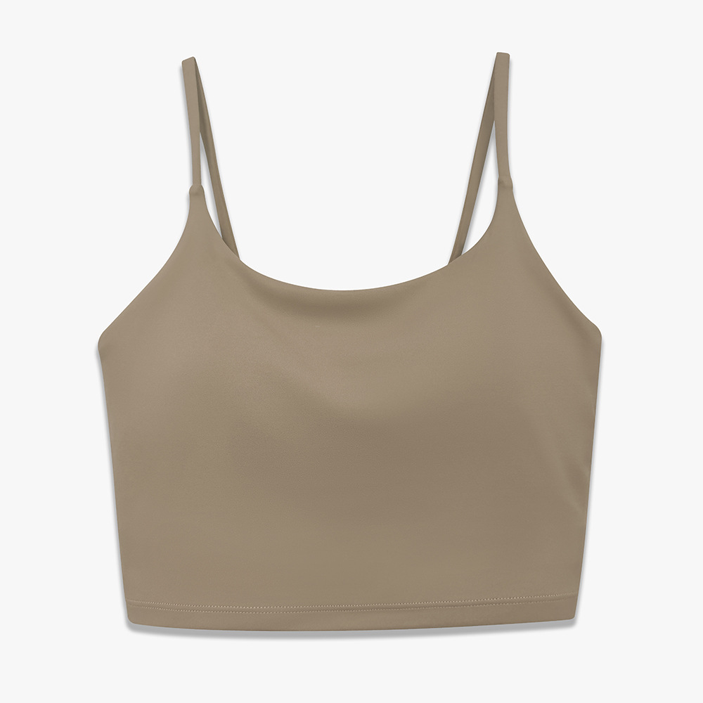 Women's Yoga Camisole Bra Workout Tank Top Padded Push Up Sports Bra Naked-Feel Gym Vest - Image 6